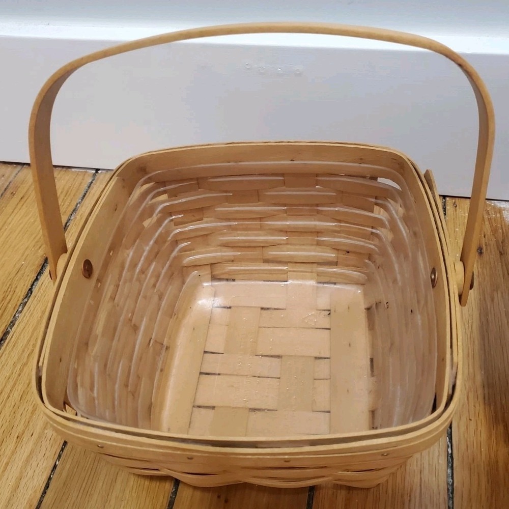 Vintage Longaberger Baskets, Protectors, and Liners Lot Handmade In 1999 & 1989 - Picture 6 of 16
